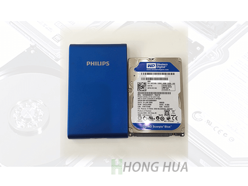 PHILIPS 隨身硬碟 WD 500GB (WD5000BEVT) 硬碟資料救援